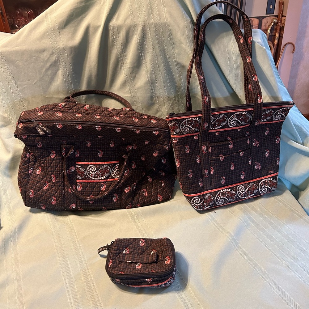 Retired Vera Bradley Houndstooth Bag Set